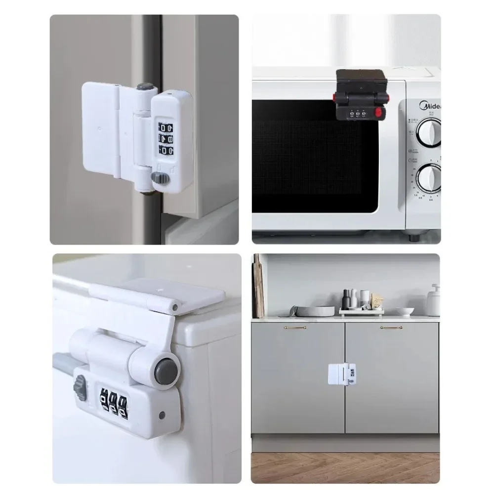 Nuevo ABS Unisex cerradura de seguridad protección multifunción hebilla de cierre de armario cerraduras de gabinete antipellizco cajón de gabinete - imagen 3