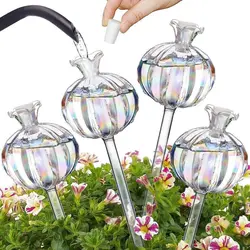 Macetero autorriego con bulbo de vidrio para plantas de interior