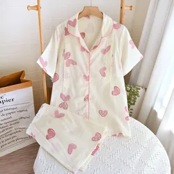 Pijama gasa para maternidad y lactancia, manga corta