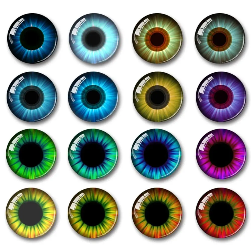 Ojos de Oso de Cristal con purpurina de seguridad, piezas de juguetes de peluche, artesanía de ojos, accesorios de muñecas de animales, 6mm-20mm, 10 pares - imagen 2