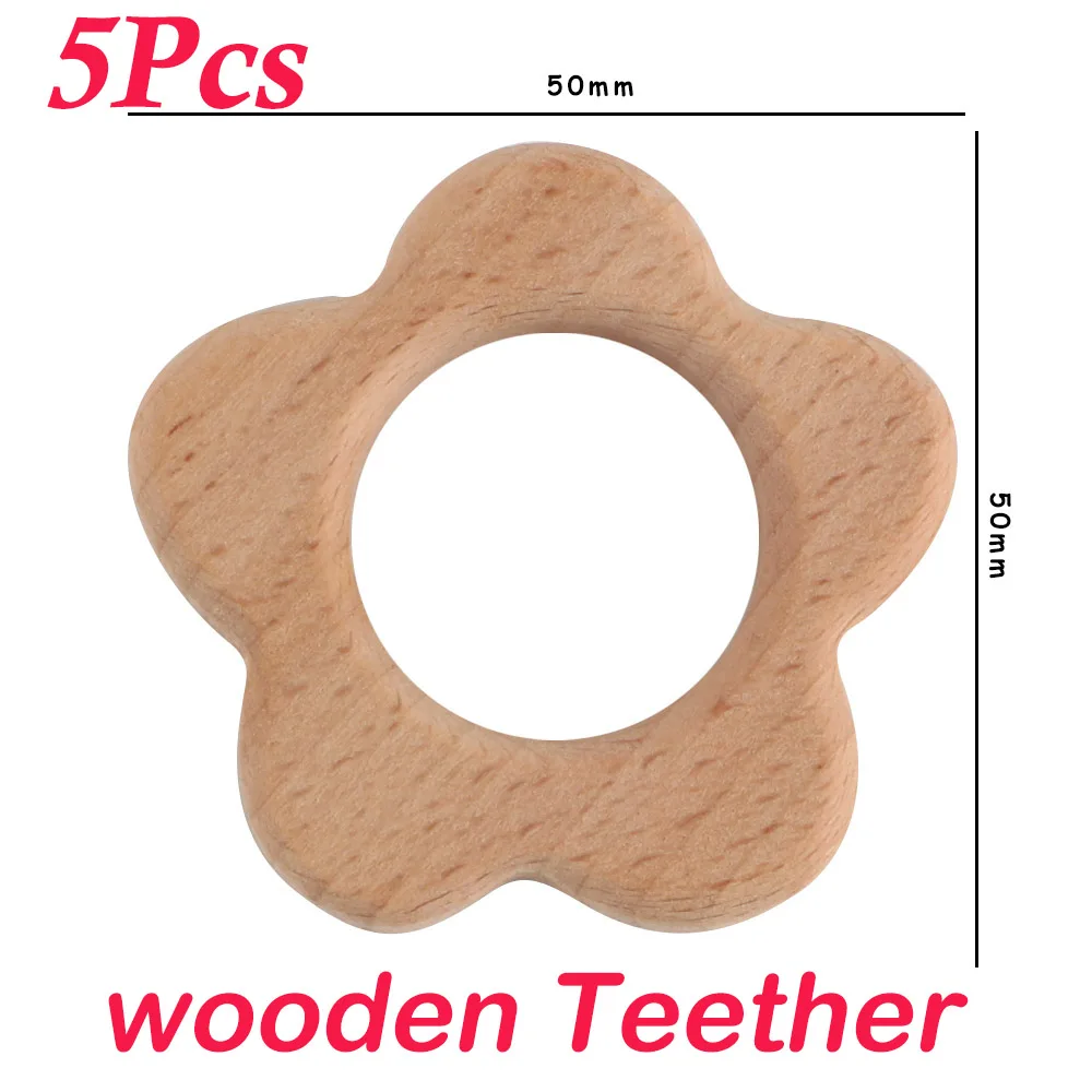 5pcs flower teether