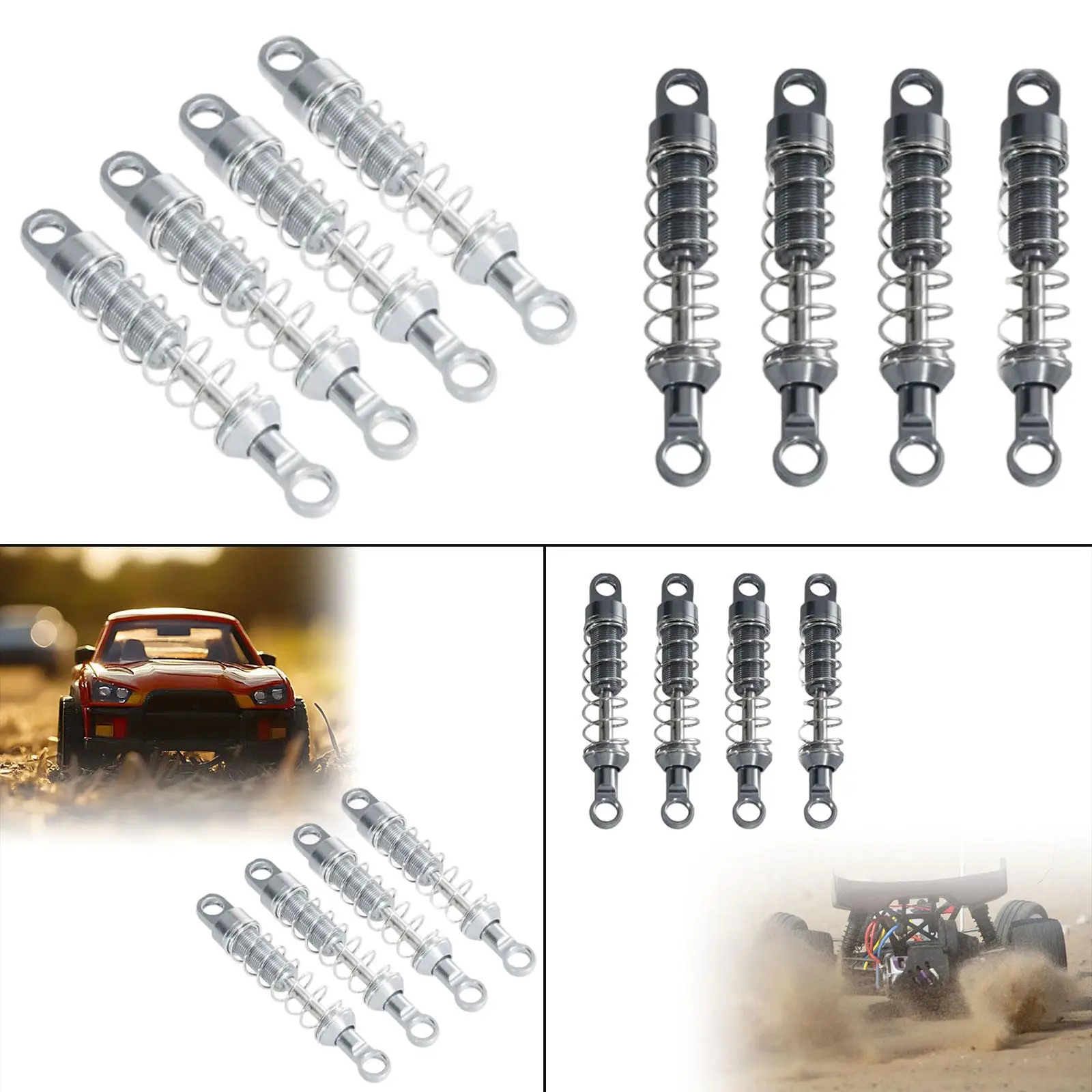 4x Metal Shock Absorbers Spare Parts Replacement Accessories,Assembled,Dampers Metal Spring for 1/12 MN99S MN82 MN78 Crawler 4x Metal Shock Absorbers Spare Parts Replacement Accessories,Assembled,Dampers Metal Spring for 1/12 MN99S MN82 MN78 Crawler