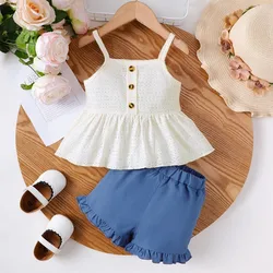 Conjunto veraniego con tirantes para niña de 0 a 3 años