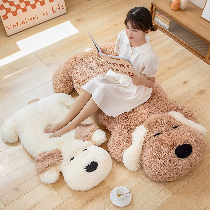 Peluche perro gigante almohada suave esponjoso acogedor para niños
