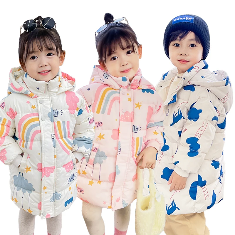 Chaqueta acolchada con capucha de algodón suave infantil - imagen 3