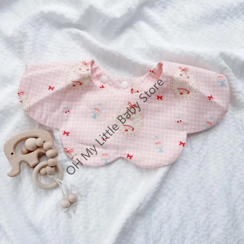 M76C Algodón Babero Cartoon Baby Feeding Toalla alimentación suave y cómoda toalla saliva recién nacidos eructos para - imagen 5