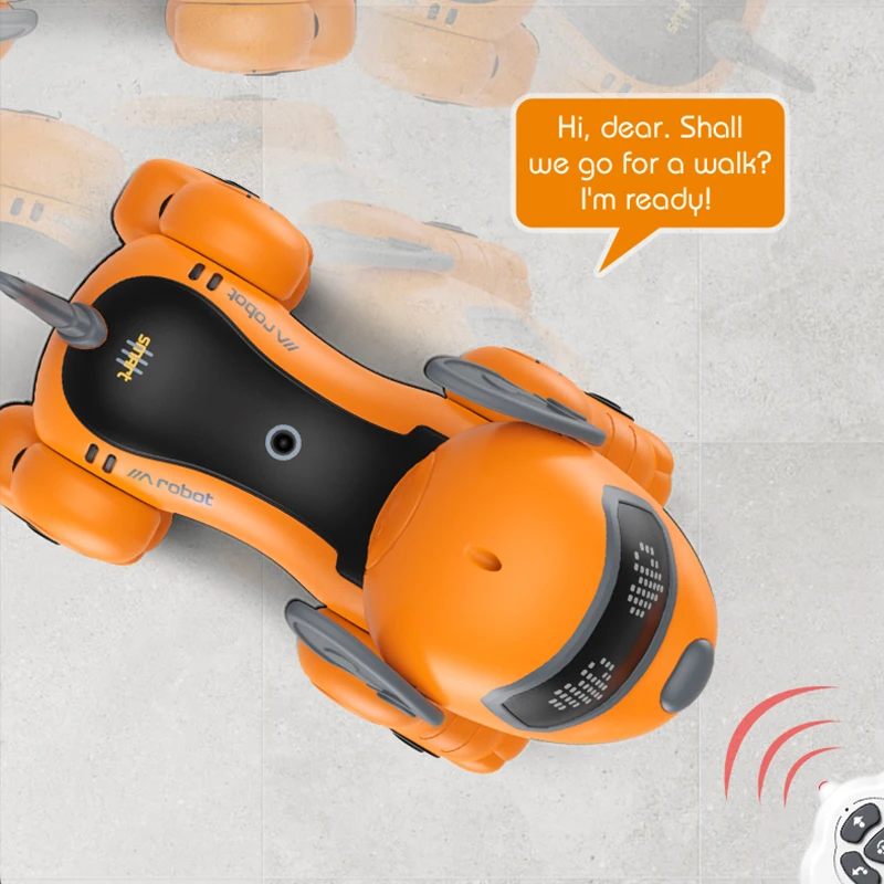 Divertido Robot RC electrónico para niños, perro acrobático, cachorro, comando de voz, programable, sentido táctil, música, juguetes para niños - imagen 4