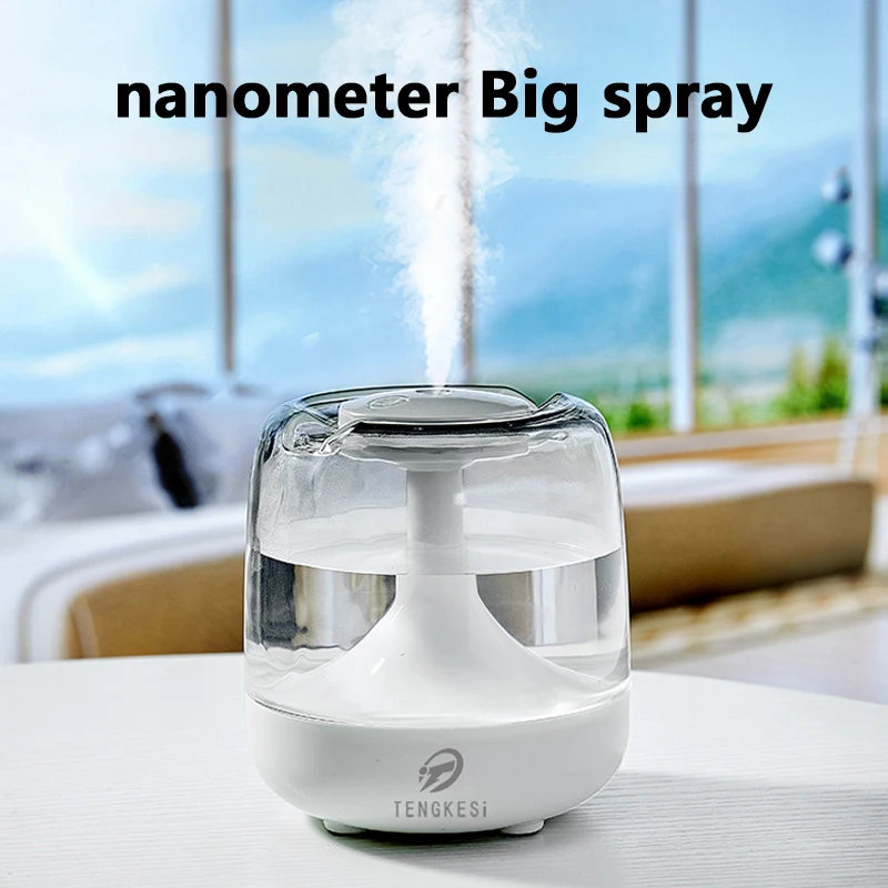 Humidificador de aire portátil, difusor de Aroma de aceite esencial con luces nocturnas coloridas, USB, 650ML