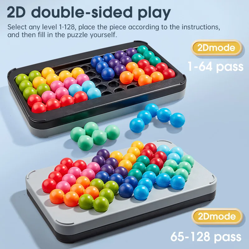 Rompecabezas 3D, rompecabezas, juego de mesa lógico, más de 200 desafíos IQ para niños, regalo educativo de aprendizaje para el desarrollo cognitivo, juguete STEM - imagen 4