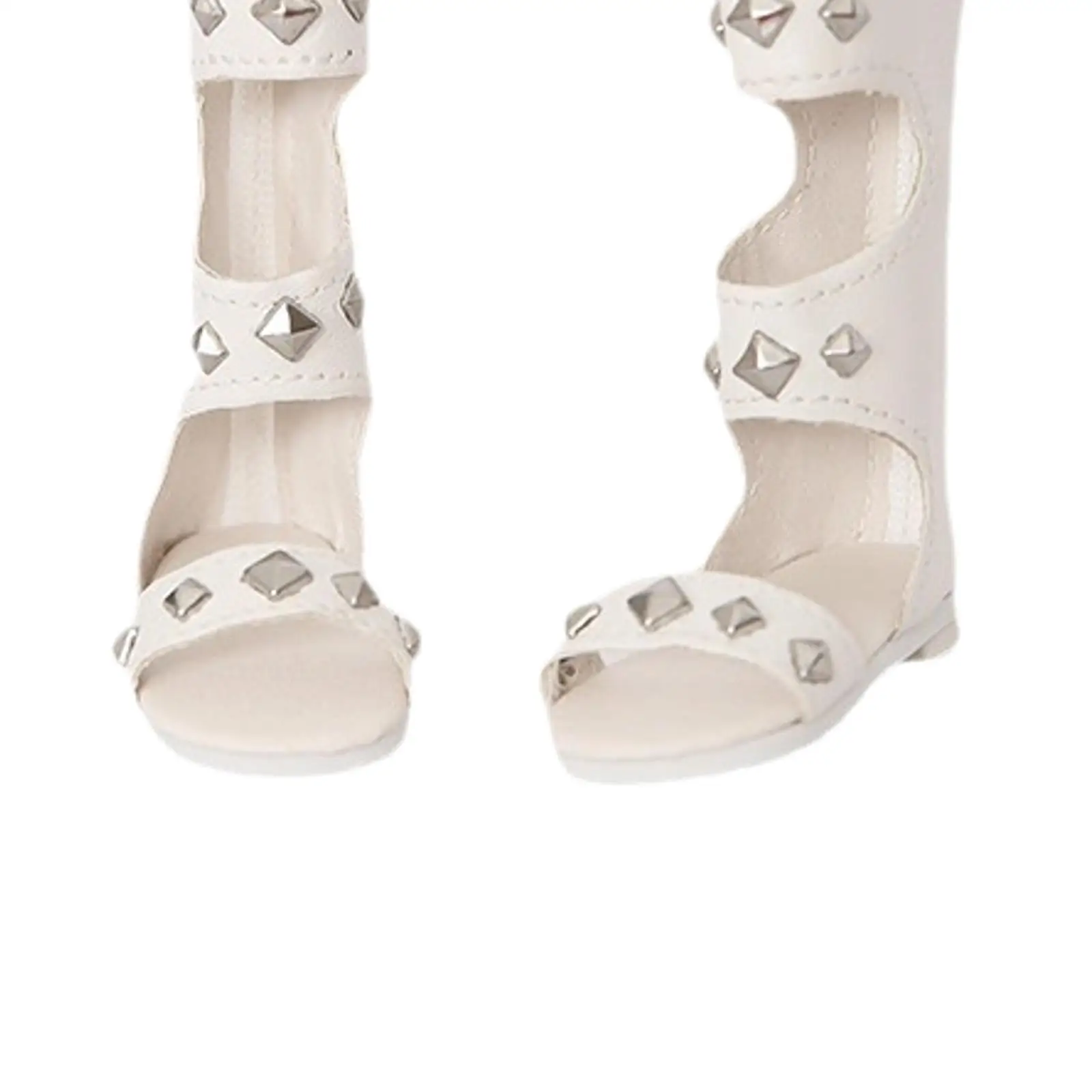 1/4 Doll Shoes with Zipper White for 42-45cm Dolls Doll Accessories Summer Roman