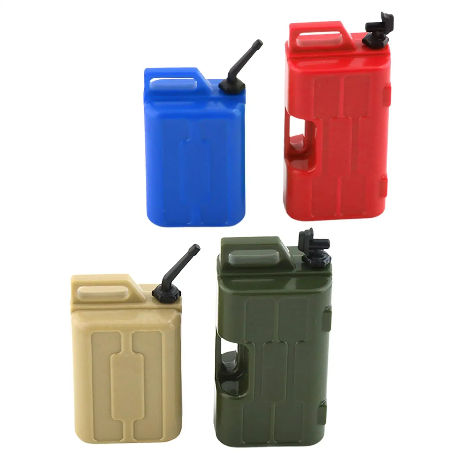 2x RC Car Simulation Fuel Tank and Can Set Decorative Simulated Decoration for TRX4 SCX10 1:10 Crawlers Remote Control Car Parts