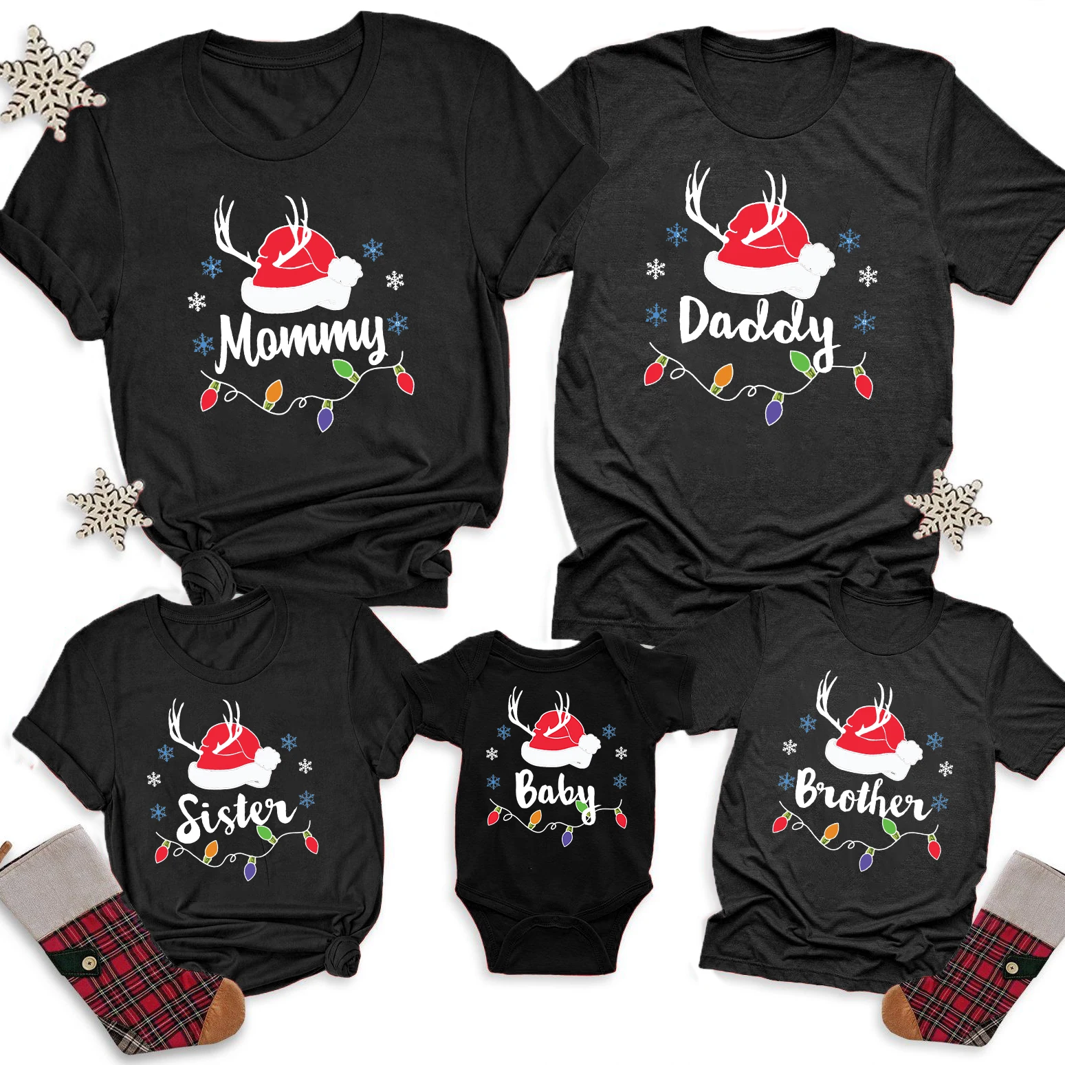 Conjunto familiar Navideño coordinado para adulto y bebé