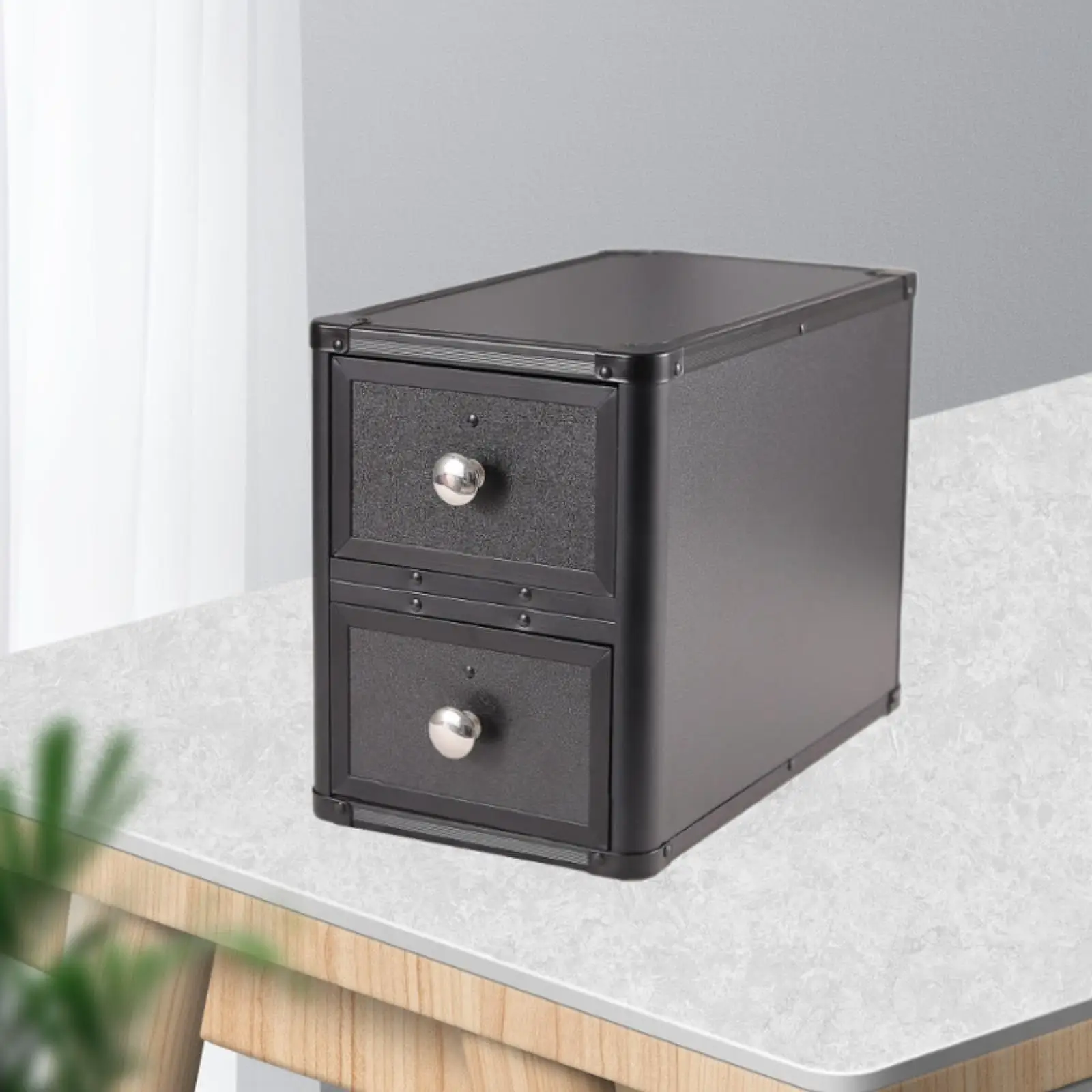 Graded Card Storage Box Holder Organizer for Adults ,Sturdy ,Protector Lightweight Trading Card Storage Box with 2 Drawers