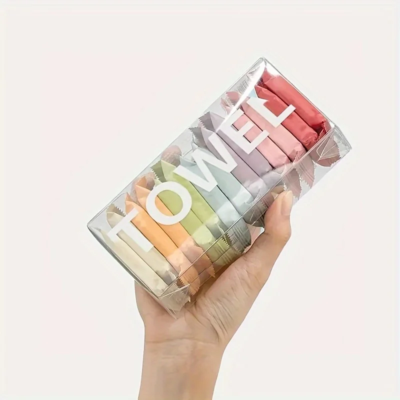 28/14/7pcsCompressed Towel - Disposable Towel, Pure Cotton Thick Portable Face Towel - Facial Cleanser - Health and Home Product - imagen 3