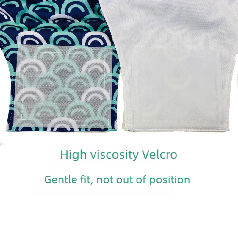 Bandas impermeables reutilizables para el vientre del perro masculino: pañales lavables ecológicos |   Impresión digital circular |   Pañales para perros - imagen 4