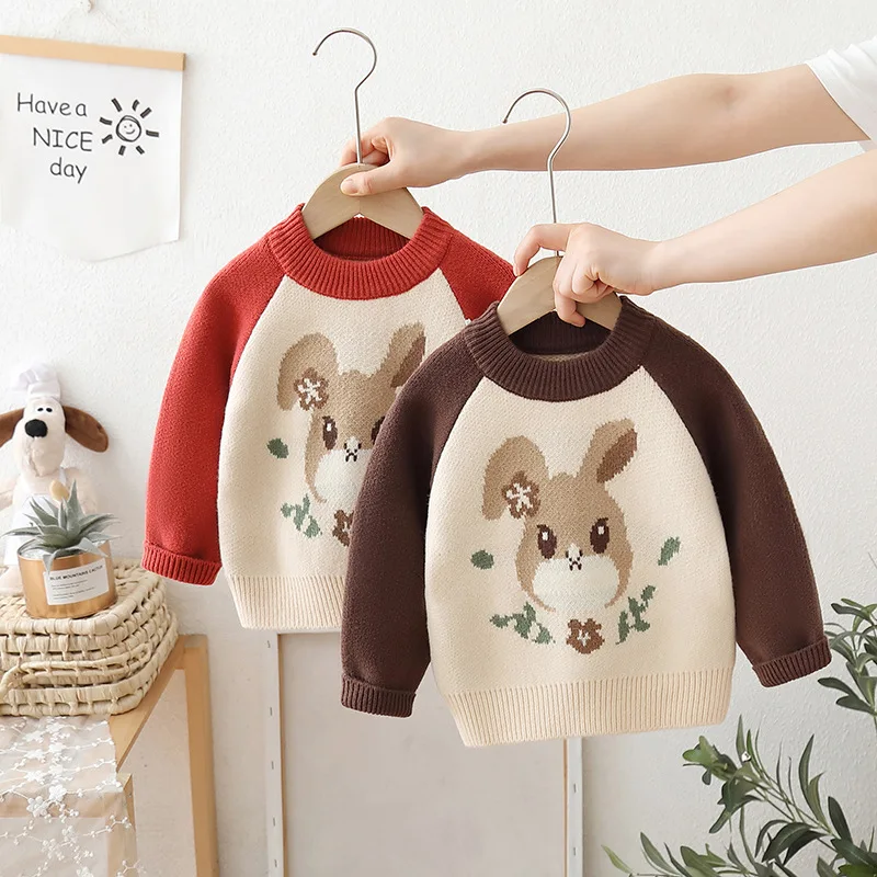 Jersey de lana para niñas de otoño e invierno, tejido exterior - imagen 4