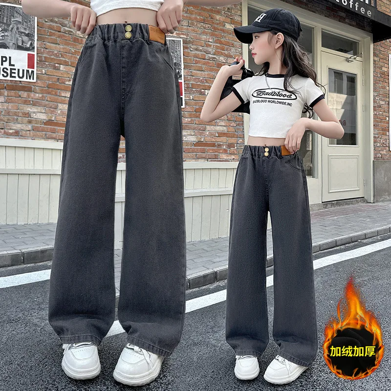 Pantalones vaqueros acolchados para niña – cálidos de invierno - imagen 2