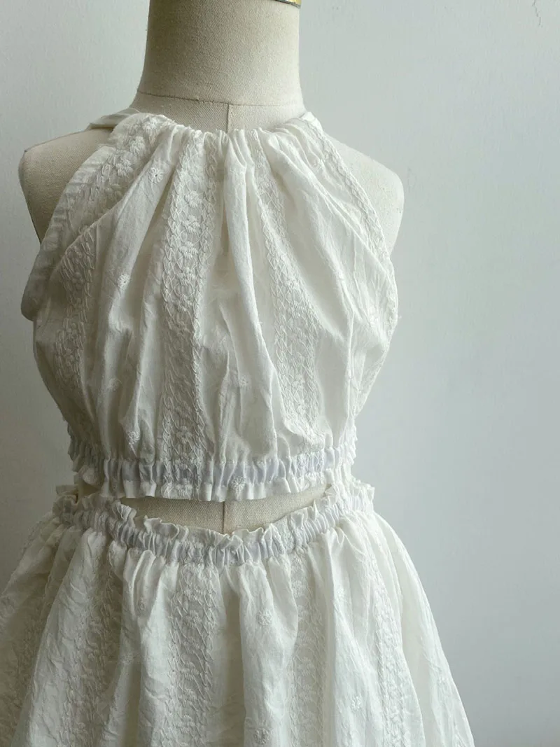 Vestido de algodón para niño verano bordado floral - imagen 2
