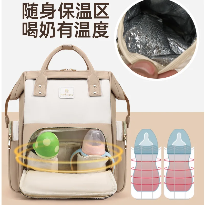 Bolsa de pañales impermeable con cambiador – Espaciosa y práctica - imagen 5