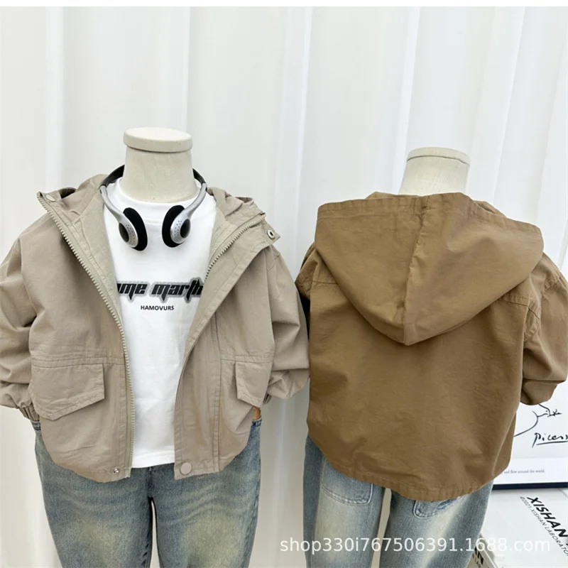Abrigo con capucha infantil – Gabardina informal de entretiempo - imagen 4