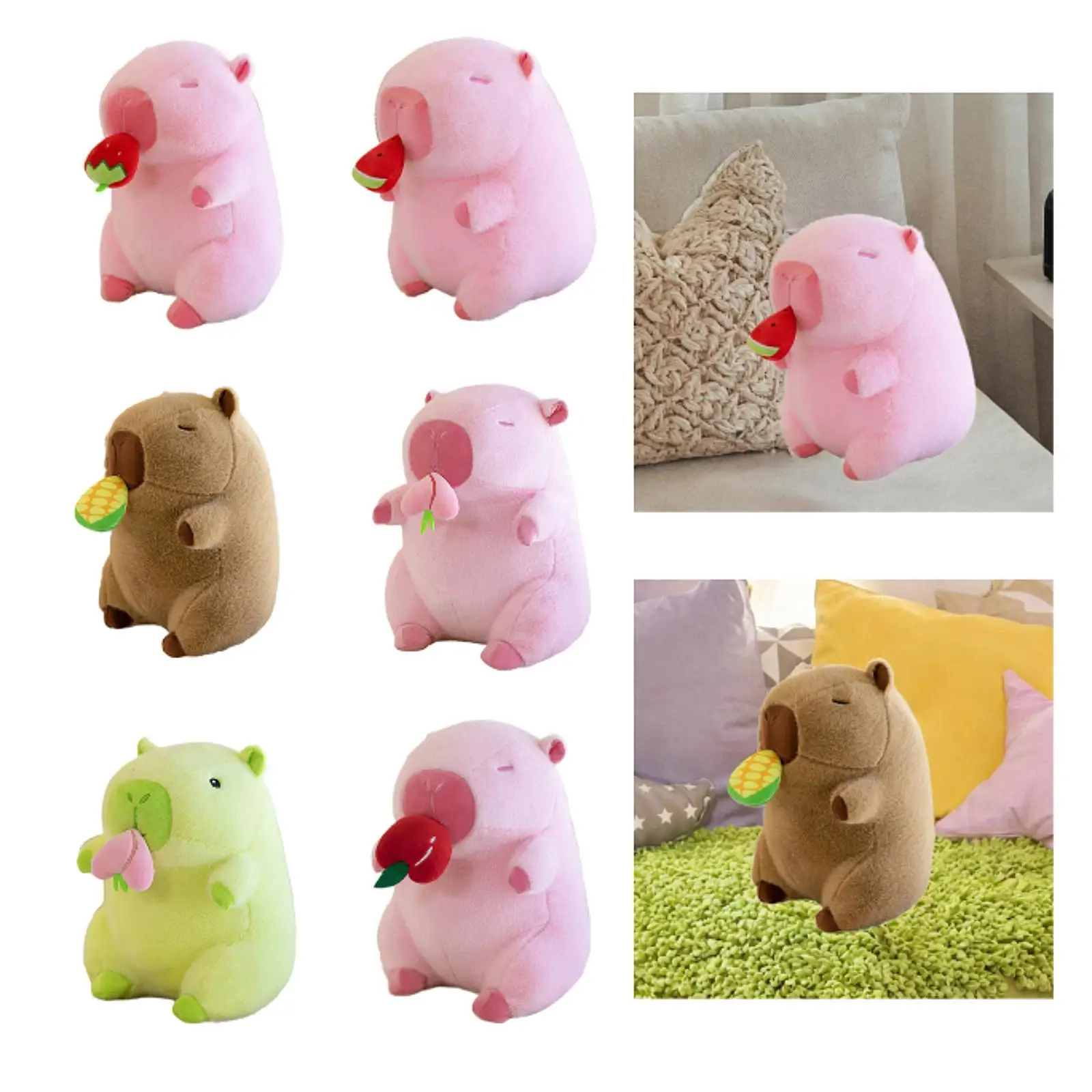 Cute Capybara Stuffed Animal Collectible Soft Kids Room Decor Stuffed Animals