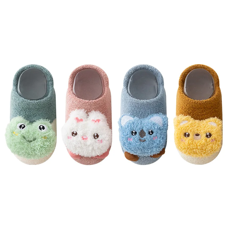 Calcetín de oso de dibujos animados para bebé, calcetín corto de algodón suave, transpirable, parte inferior de goma, antideslizante - imagen 4