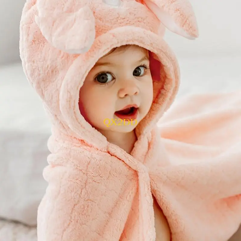Poncho de toalla infantil con capucha suave y dibujos animados - imagen 4