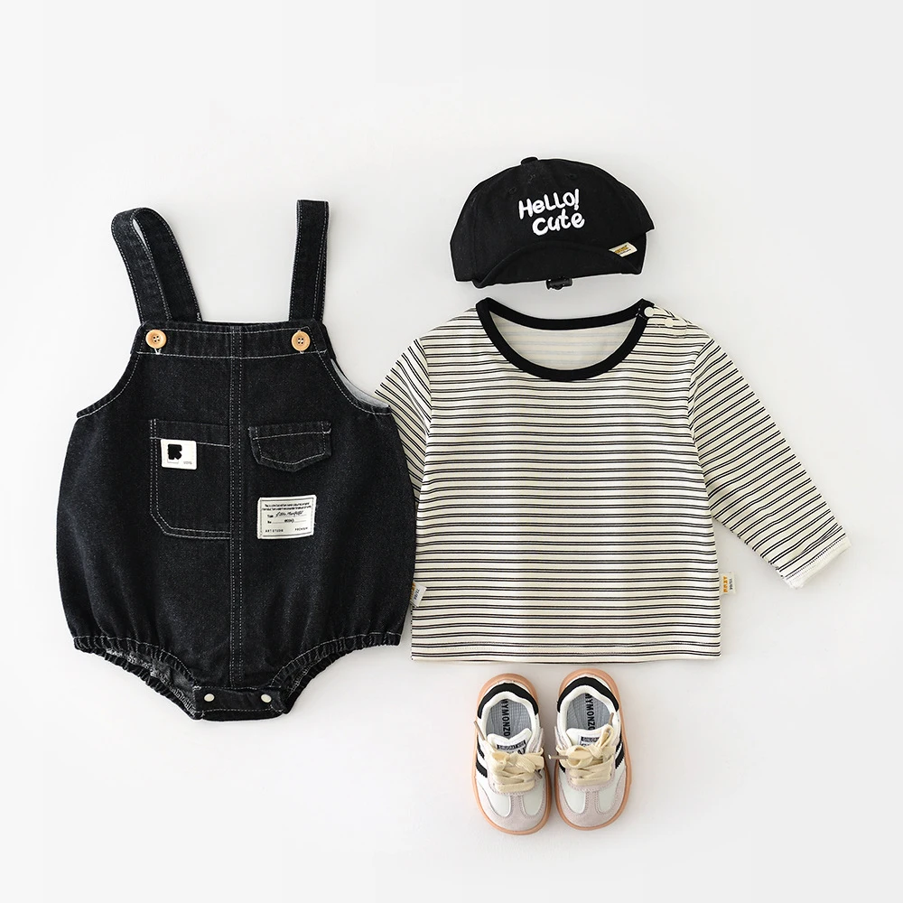 MILANCEL, nueva camiseta interior de primavera para bebés de 0 a 3T, camisa de fondo a rayas para niños pequeños, Tops de estilo fino para niñas pequeñas - imagen 4