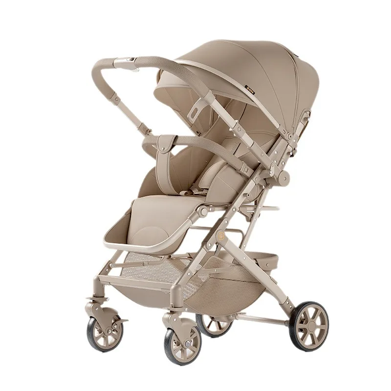 Carrito de mano ligero bidireccional para niños de 0 a 3 años, para sentarse y tumbarse y plegar