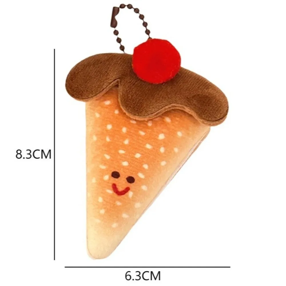 Nuevo muñeco de comida divertido de peluche colgante Kawaii dibujos animados pan encanto muñeca llavero lindo postre mochila decoración regalo - imagen 5