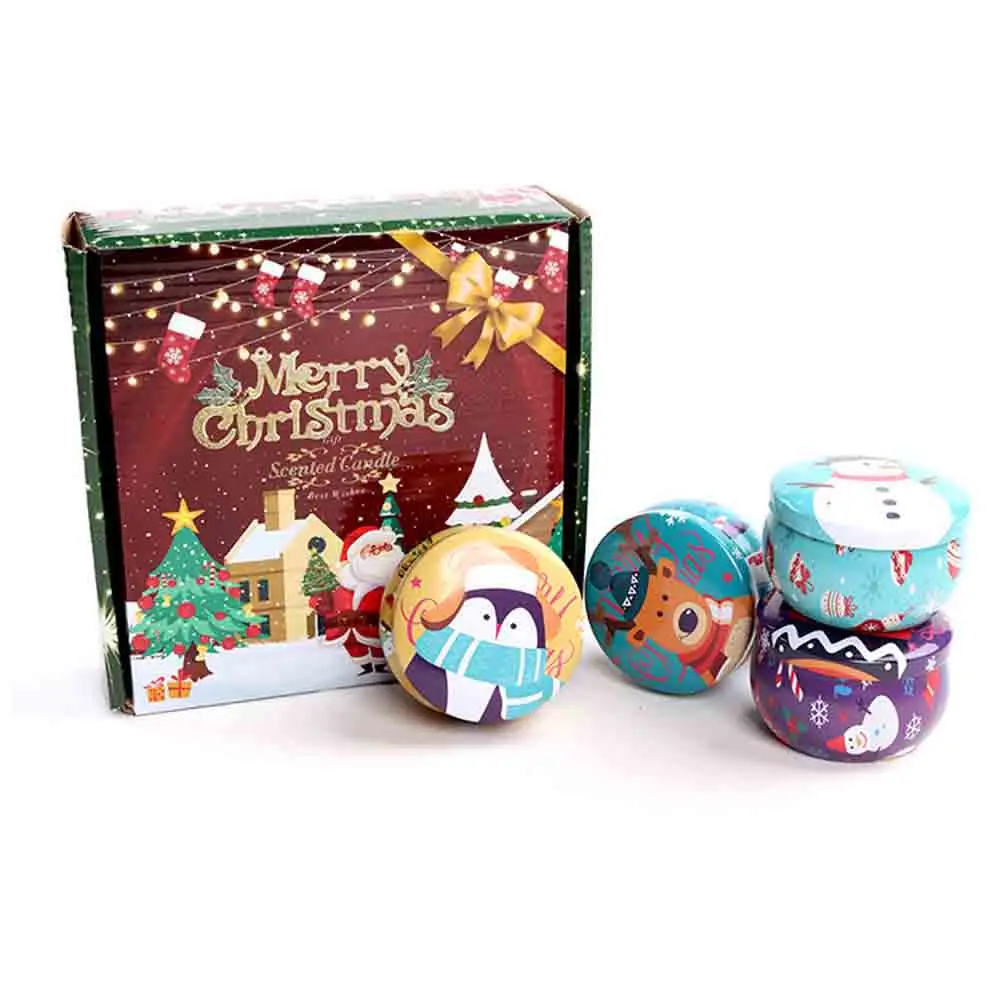 Caja de dulces navideña, vela de aromaterapia, dulces, tarros de velas de aromaterapia, adornos artesanales, regalos de Navidad para niños, decoración de Año Nuevo - imagen 2