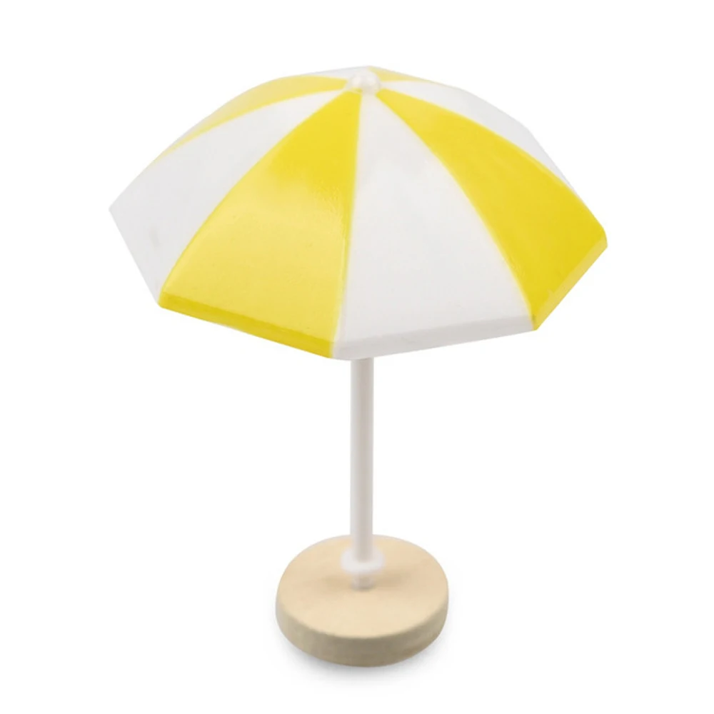 Sombrilla de playa de 3 colores, adorno de hadas bonsái de paisaje de PVC en miniatura, decoración de micropaisaje para casa de muñecas - imagen 5