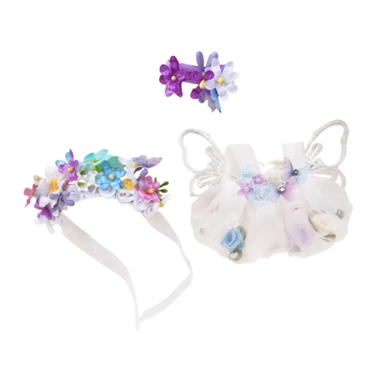 Set of 3 Doll Outfits with Floral Hairpin for 15-17cm Dolls, Gift Suggestions