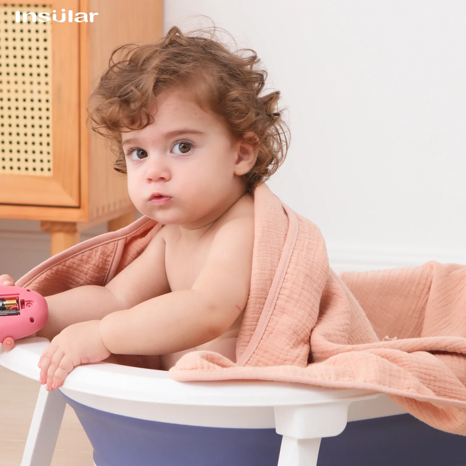 Nuevo paño de baño para bebé, albornoz para niños, manta envolvente para recién nacidos, niños pequeños, pijamas de algodón de gasa de tres piezas - imagen 3