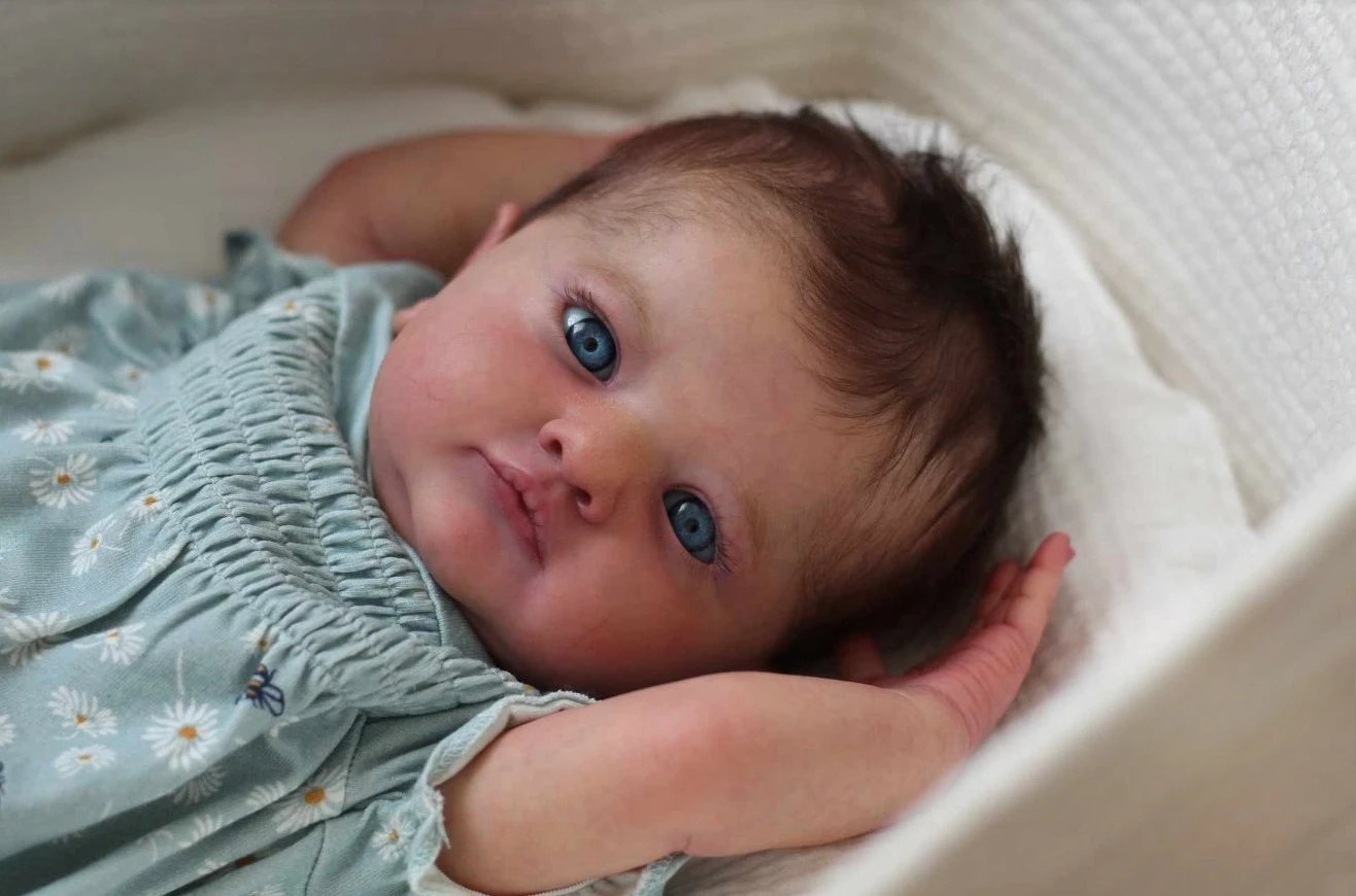 Piezas de muñeca sin terminar Reborn Mila de 18 pulgadas, Color fresco con cuerpo de tela, Kit DIY - imagen 2