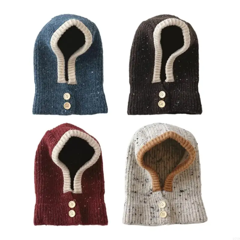 Tapa punto lavable a máquina D7YD con cobertura cabeza completa para niños uso clima frío