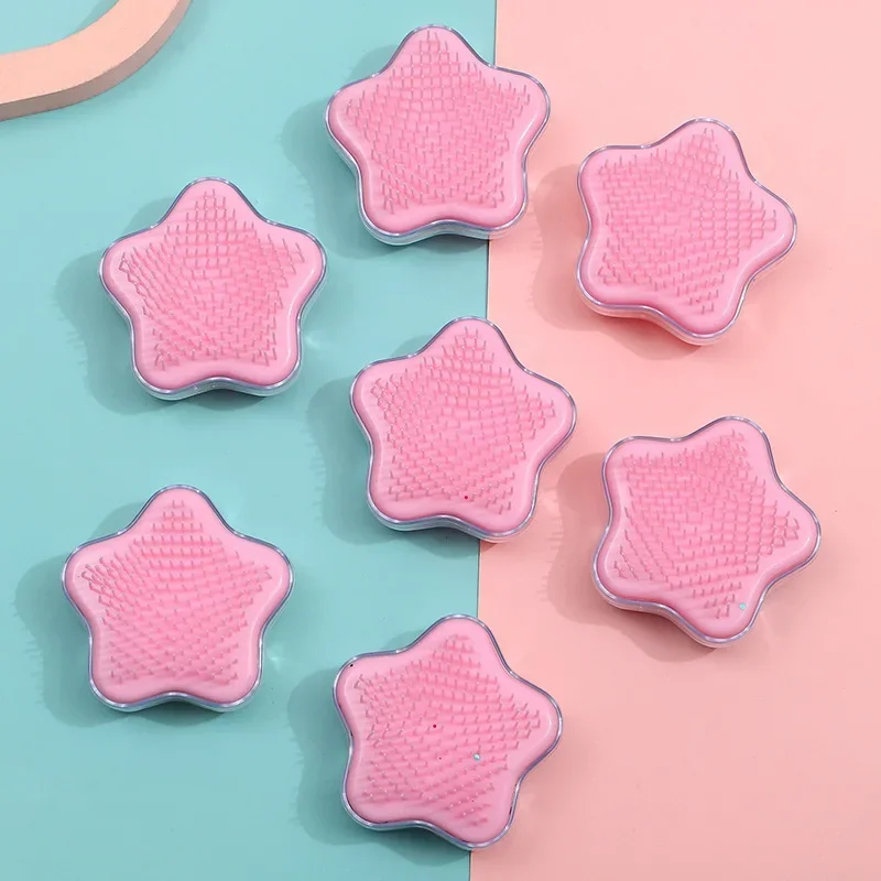 1PC Hair Styling Small Comb Cartoon Sweet Cute Stars Comb Hairbrushes Children Hair Comb Women's Hair Brush Baby Hairbrush Peine - imagen 2