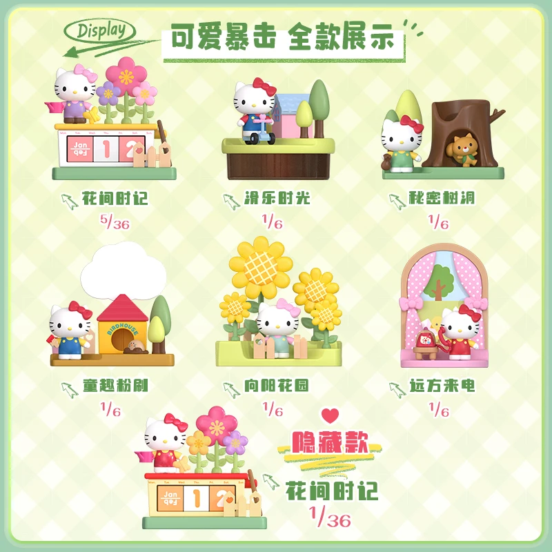 Blokees genuinos Sanrio HelloKitty, serie Preface de primavera cálida, caja ciega, rompecabezas, modelo de ensamblaje, juguetes, regalos de cumpleaños - imagen 4