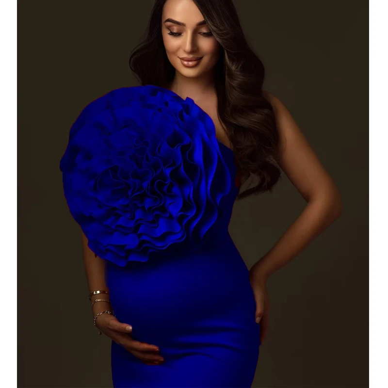 Vestido rojo maternidad para fotos de embarazo - imagen 4