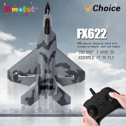 FX622 RC planeador de combate con luz, avión de espuma de ala fija, simulación de avión de Control de Radio, juguetes para niños, regalos de cumpleaños