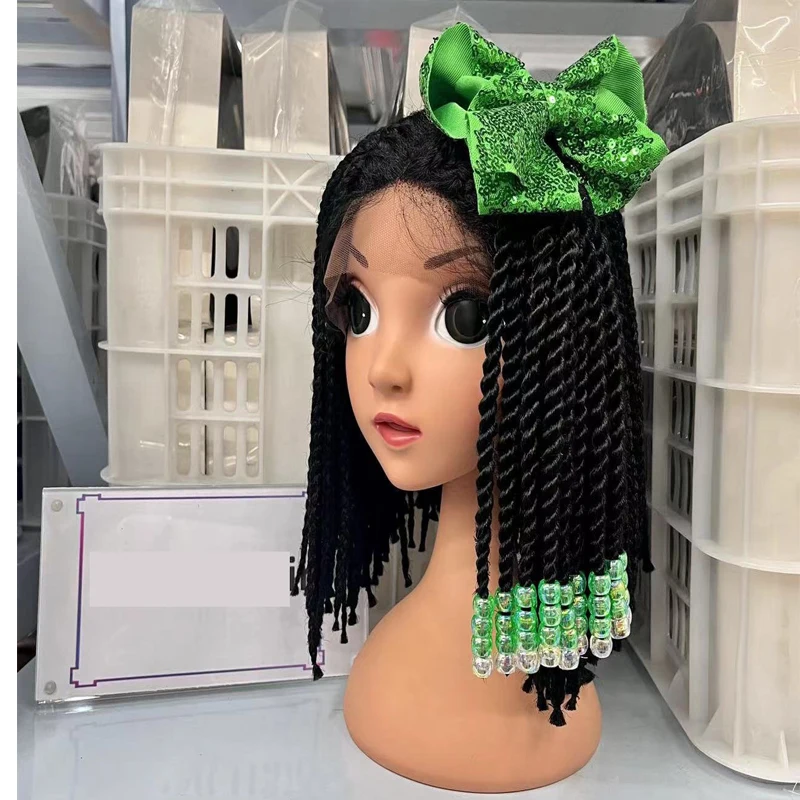 Lazos de Navidad para niña con lentejuelas, cuentas y trenzas - imagen 3