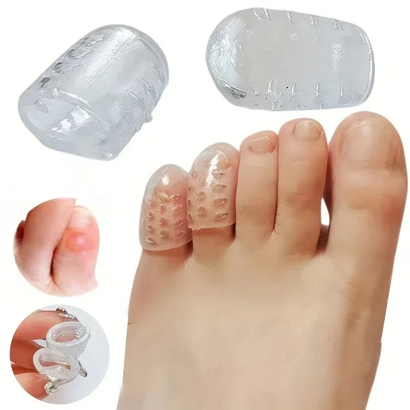 Cubierta de silicona para puntera, funda para pulgar, Protector de dedo de maíz, ampollas, alivio del dolor, tubo del dedo del pie, corrección de juanete, cuidado de los pies