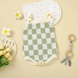 Body de algodón con cuadros para bebé – Cómodo para 0-18 meses