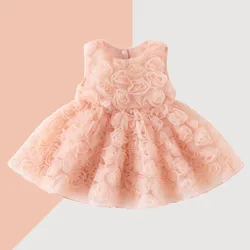 Vestido de verano floral sin mangas para recién nacida