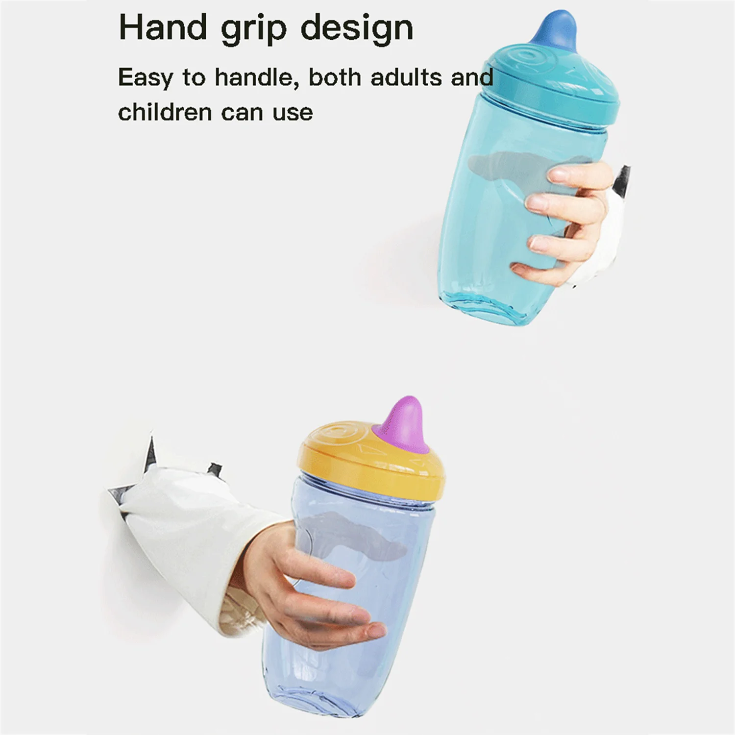 Taza de agua para bebé de 300ML, taza de pico de pato, taza para aprender a beber, taza de leche, a prueba de caídas y fugas, regalo de cumpleaños sin BPA para bebés - imagen 5