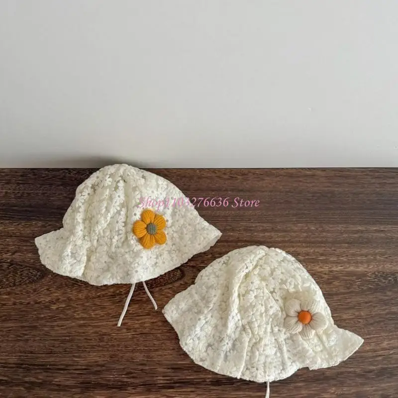 R6FD bebés Sombrero solar protector con acento floral cómodo - imagen 2