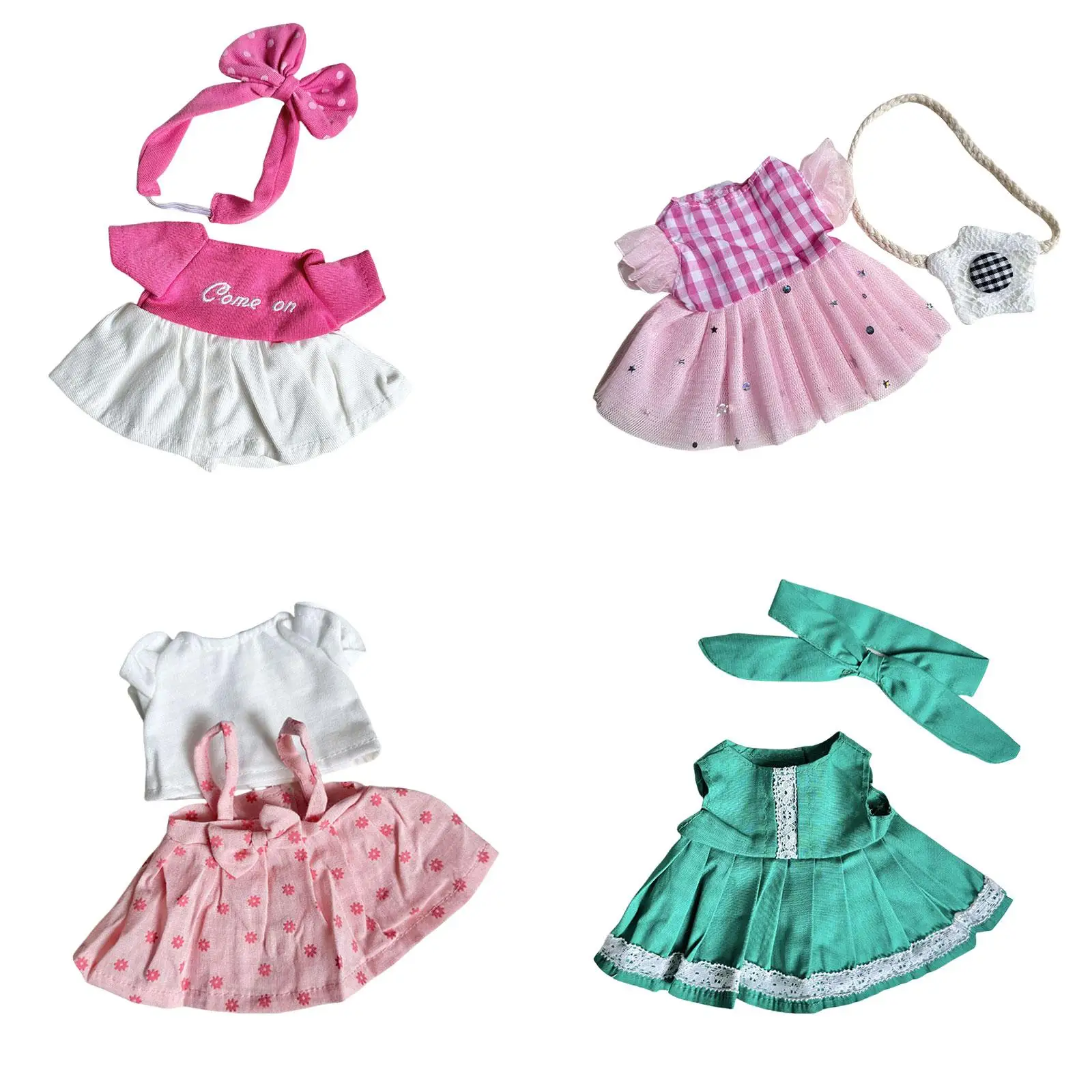 Doll Dress 20cm Doll Clothes Soft Kids Toy Fashion DIY Plush Doll Accessories,