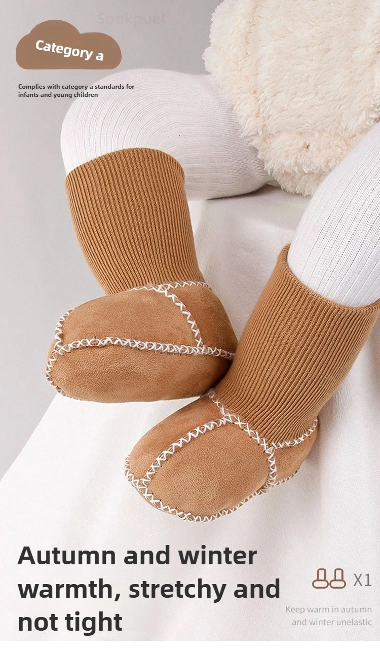 Botines de invierno para bebés Sonkpuel con piel de oveja