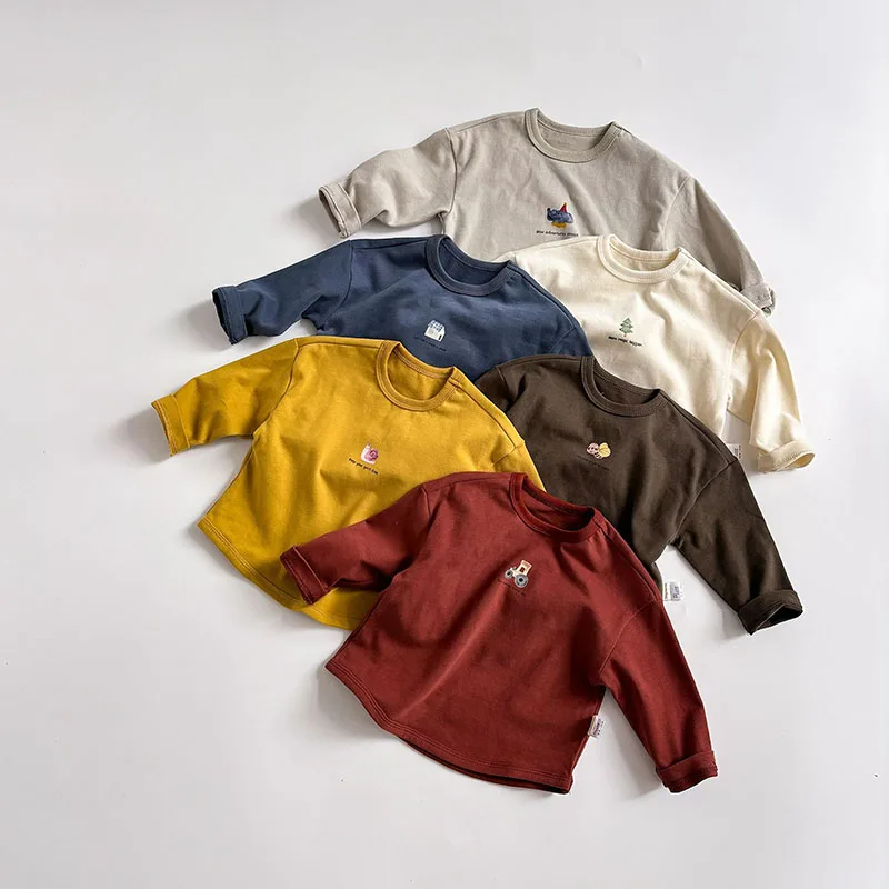 MILANCEL nueva camiseta de estilo fino de primavera para niños 1-5T camisetas interiores de animales de dibujos animados para niños prendas de vestir para niñas Tops - imagen 2