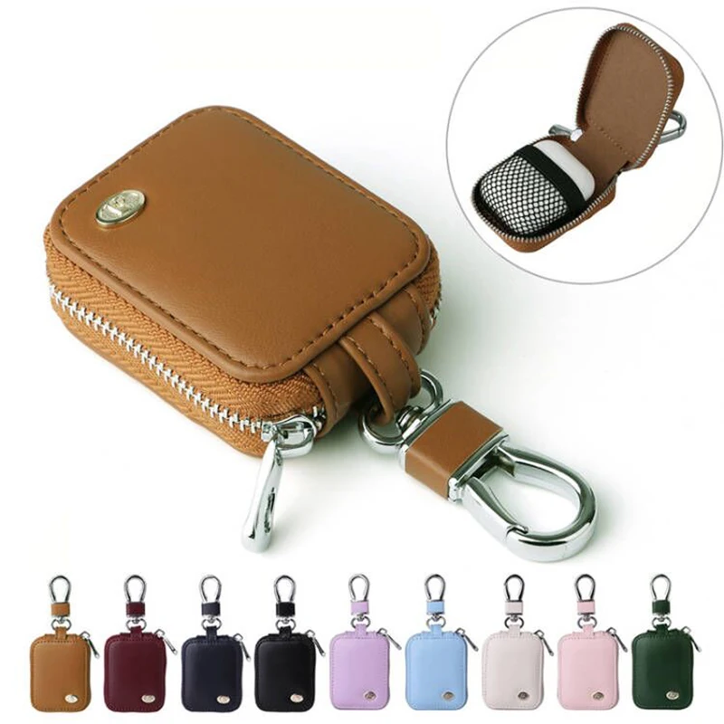 Funda de cuero PU Universal antipérdida, funda protectora portátil a prueba de golpes, bolsa de almacenamiento para Airpods Pro 3 2 1, 1 ud.